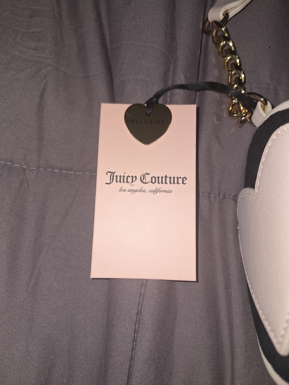 EXCLUSIVE Juicy Couture Black Logo Shoulder Bag with Pink Trim - Picture 4 of 6